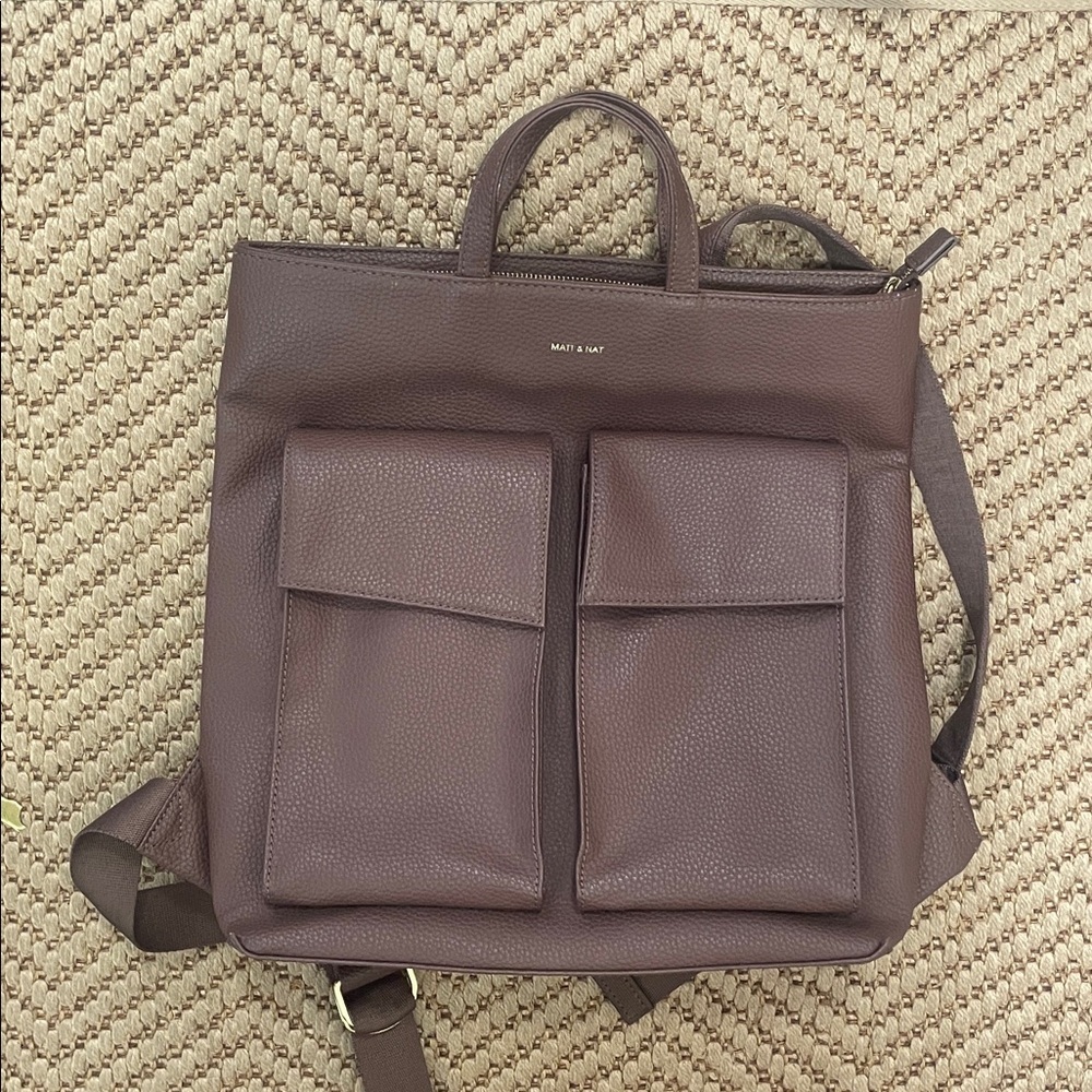 Matt & Nat - MYRON Vegan Laptop Backpack - Purity - Burgundy